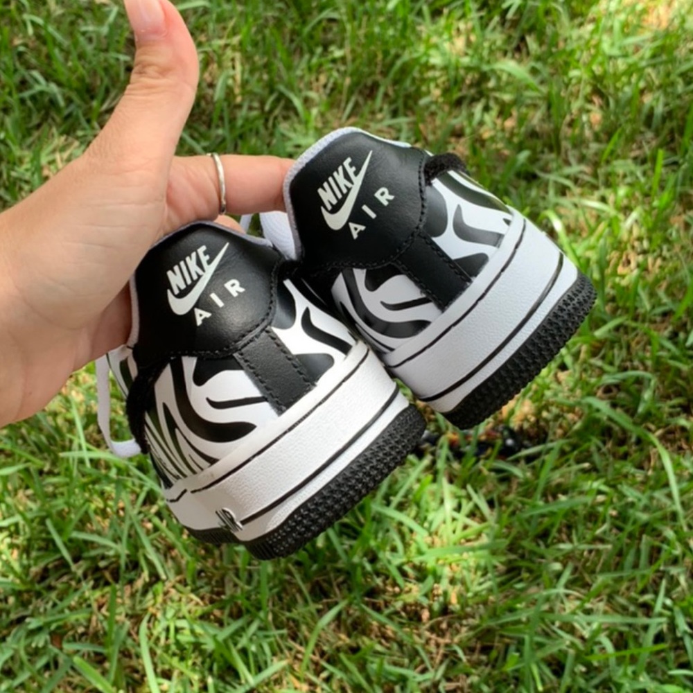 Nike zebra air forces